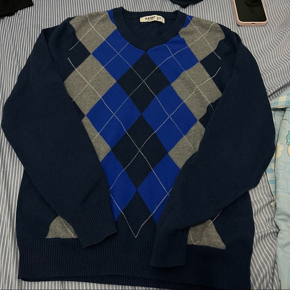 Old Navy Argyle Style Sweater